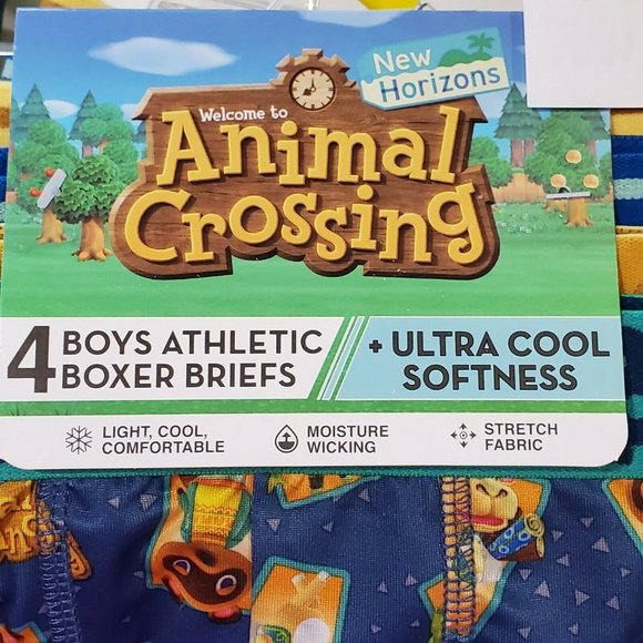 Nintendo Boys Animal Crossing Underwear Multipacks 4 Boxer Briefs NEW In Package - Picture 3 of 4